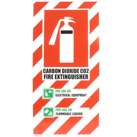 CO2 EXT BLAZON SIGN SMALL