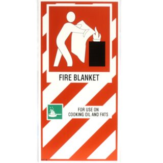 FIRE BLANKET BLAZON SIGN SMALL