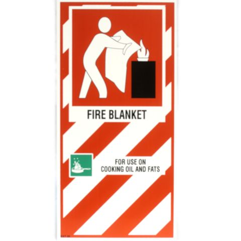 FIRE BLANKET BLAZON SIGN SMALL