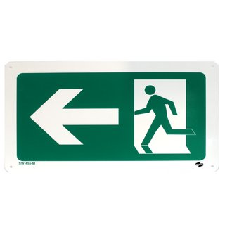 RUN MAN SIGN LEFT 340x200mm