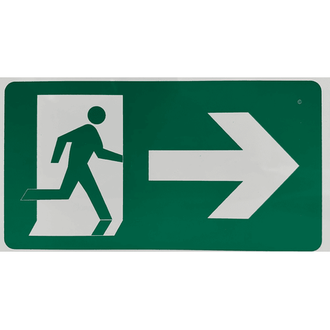 RUN MAN SIGN RIGHT 340x200mm
