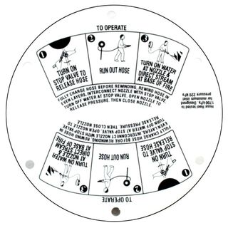 HOSE REEL INSTRUCT PLATE PVC S