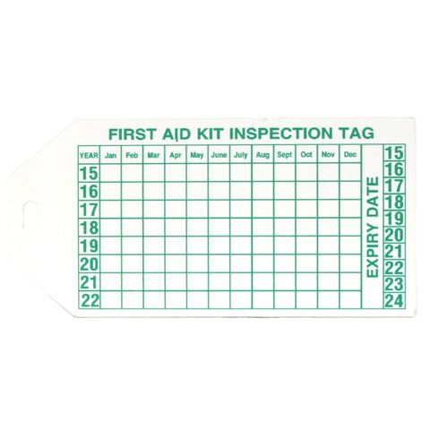 FIRST AID INSPECTION TAG PVC