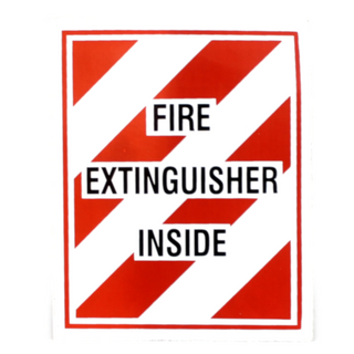 FIRE EXTINGUISHER INSIDE LABEL