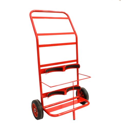 FIRE EXT DOUBLE TROLLEY 2x9KG