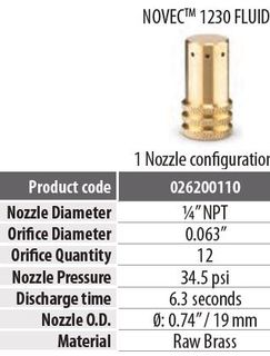 FDT NOVEC NOZZLE BR1/4 L44D22