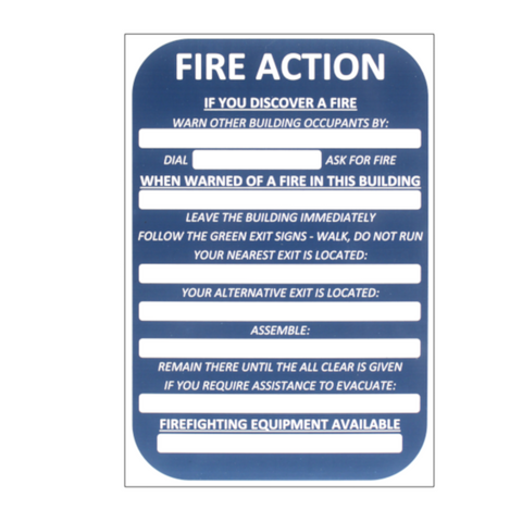 FIRE ACTION ALARM SIGN - 2019