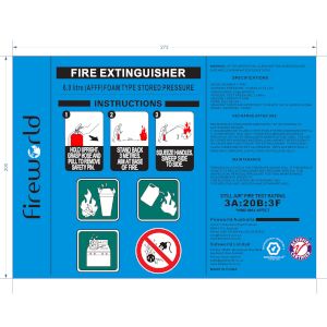 FIRE EXT FOAM 6LTR LABEL