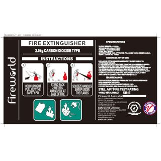 FIRE EXT C02 2KG  LABEL