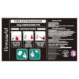 FIRE EXT C02 5KG LABEL