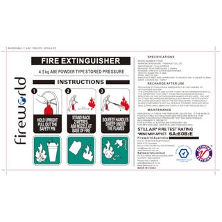 FIRE EXT ABE 4.5KG LABEL