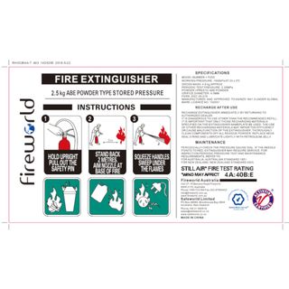 FIRE EXT ABE 2.5KG LABEL