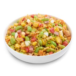 Fried Rice Salad with Bacon & Egg