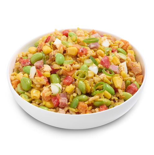 Fried Rice Salad with Bacon & Egg