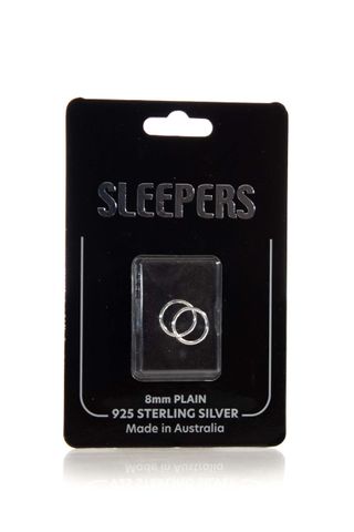 ADNOHR SLEEPERS STERLING SILVER 8MM