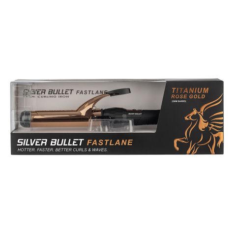 Silver Bullet Fastlane Titanium Rose Gold Curling Iron 38mm