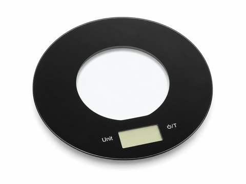 Touchscreen Round Electronic Scale (Black)
