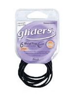 Gliders Metal Free Petite Black 6in