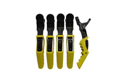 Koza Crocodile Clips Yellow/Black 12 in
