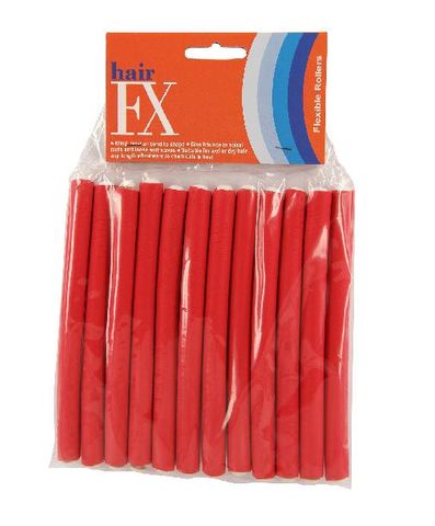 Hair Fx Flexible Rods Long Red 12 In