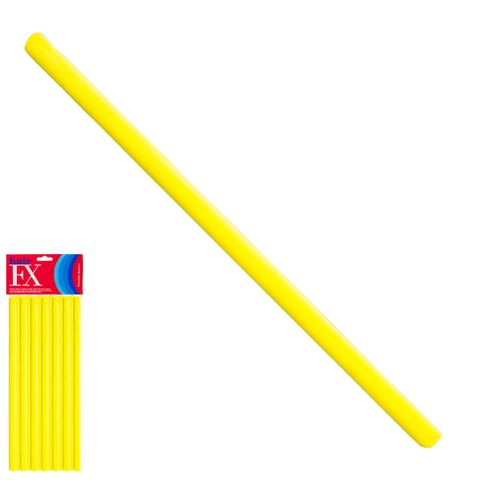 Hair Fx Flexible Rods Long Yellow 12 In