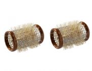 Sibel Metal Brush Rollers 24mm Brown 12