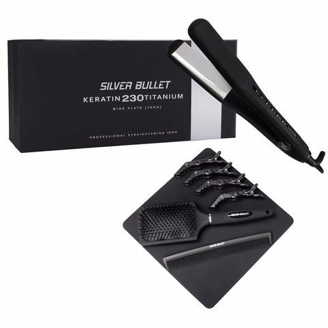 Silver Bullet Keratin  230 WIDE  Titanium Straightening Iron 900461