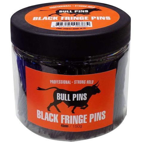 Bull Fringe Pins Black 45mm 150gm