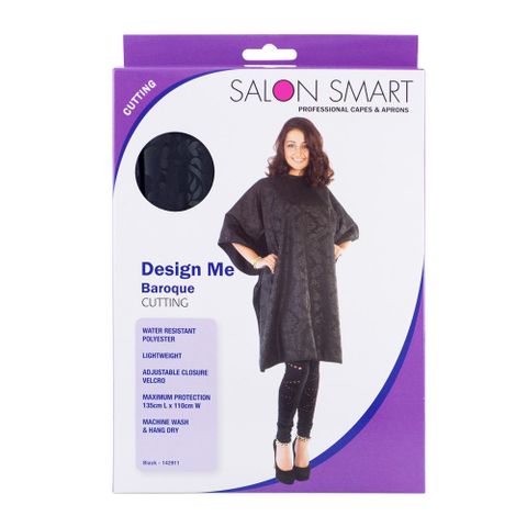 Salon Smart Baroque Cutting Cape Black