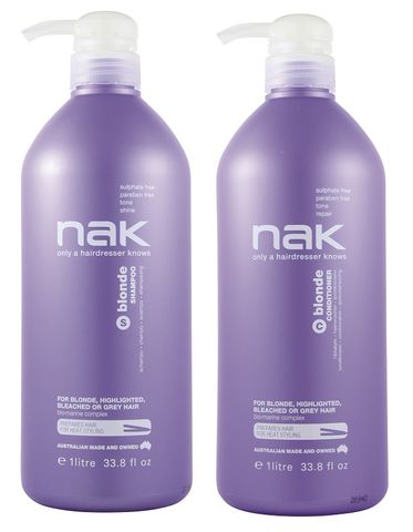 NAK Blonde Shampoo and Conditioner Duo 1L