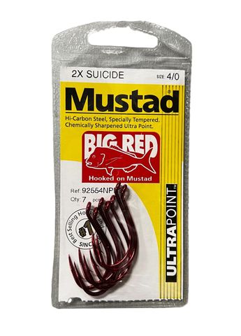 Mustad Big Red Hooks 4/0 Qty 7