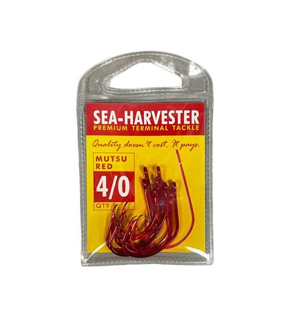 Sea Harvester Mutsu Red 4/0 8 Pack