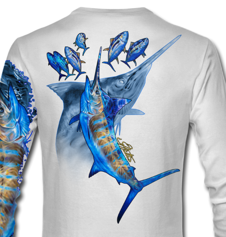 Jason Mathias  Blue Marlin IT Long Sleeve Shirt (L)