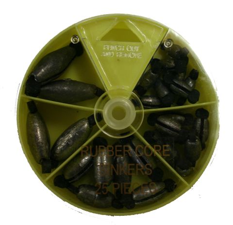 Rubber Core Sinkers Assorted