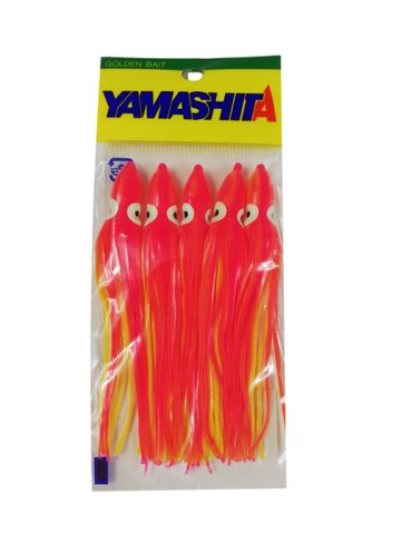 Yamashita Octopus Skirt 3 Inch Pink Yellow 5 Pack