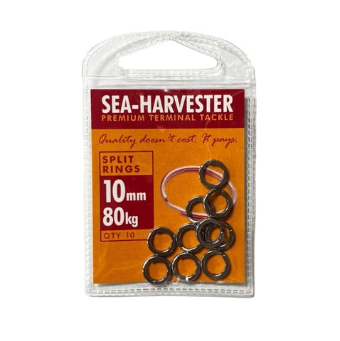 Sea Harvester Heavy Duty Split Rings 80Kg 10 Pack