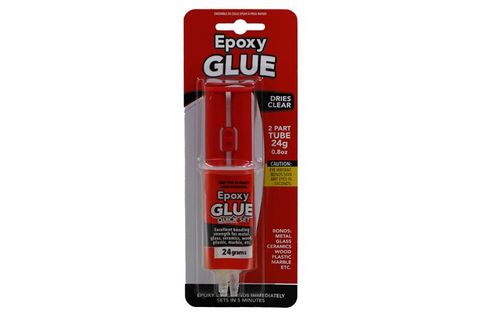 Epoxy Glue Clear 24gm two part syringe
