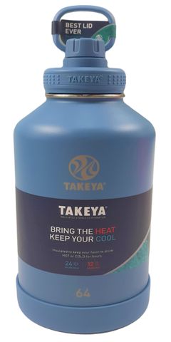 Takeya 64 Oz Blue Insulated Bottle
