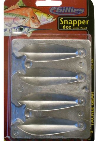 Gillies Sinker Mould 27 Snapper 6 Oz