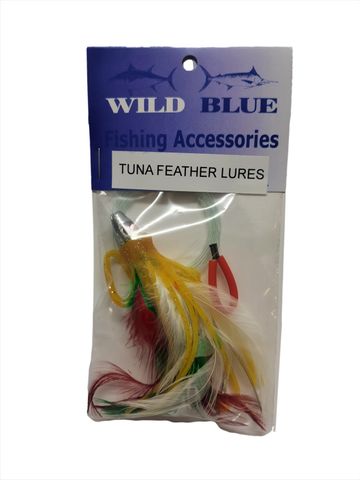 fishing bird teaser 7'' & tuna feather 6'' lure rigged for tuna , kingfish 