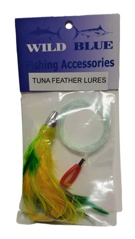 Wild Blue Feather Lure Green/Chartreuse