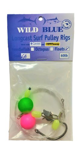 Wild Blue Longcast Rig with Pink/Green Float 6/0