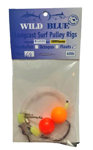 Wild Blue Longcast Rig with Red/Orange Float 6/0