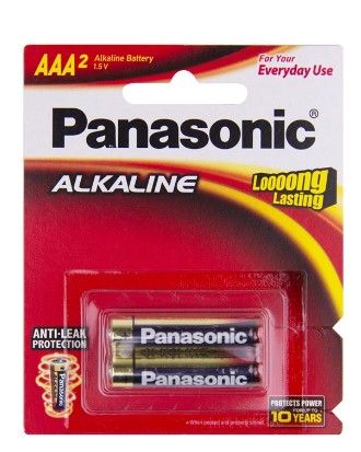 Panasonic AAA Alkaline Battery 2Pk