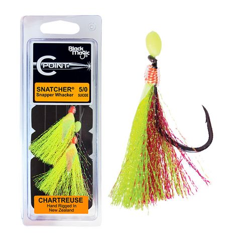 Black Magic Snapper Whacker Chartreuse 5/0