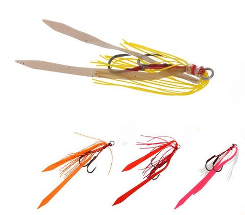 Ocean Angler Slider Skirt Twin Hook Pack Orange