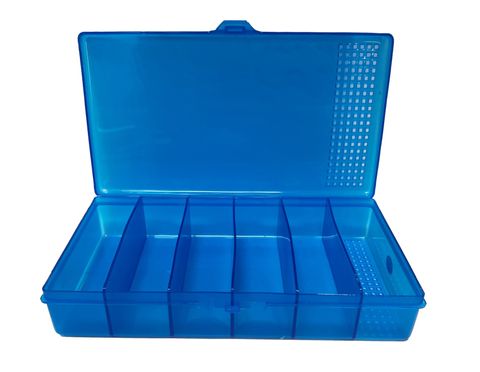 Frabill Dbl Cover - 2 Sided, Fishing Tackle Boxes & Bait Storage - Blue /  Clear