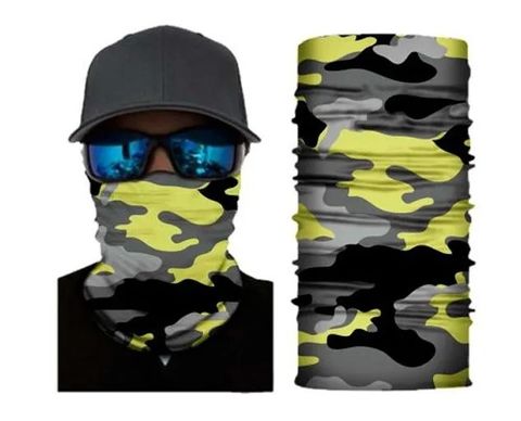 Seamless Tube Headwear Camo Black/Yellow