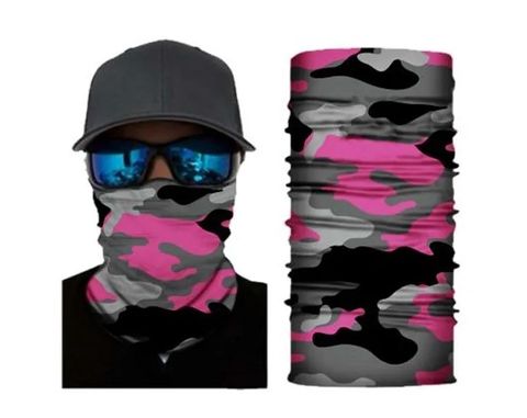 Seamless Tube Headwear Camo Pink/Grey