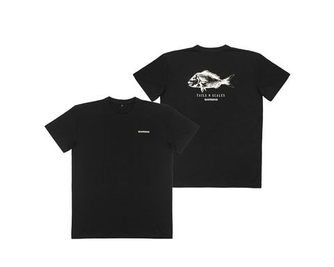 Shimano Tails N Scales T-Shirt Black (L)